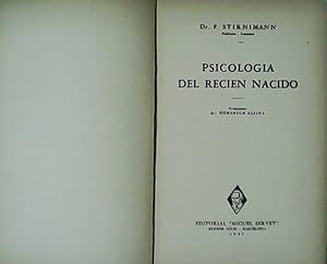 Seller image for Psicologa del recin nacido. for sale by Librera y Editorial Renacimiento, S.A.