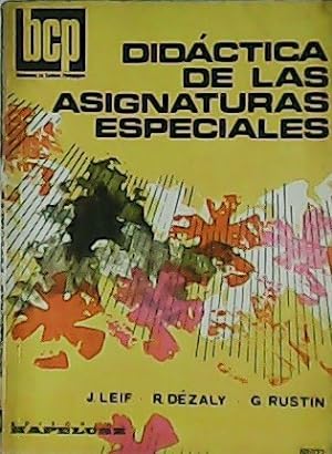 Bild des Verkufers fr Didctica de las asignaturas especiales. zum Verkauf von Librera y Editorial Renacimiento, S.A.