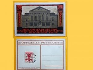 Ansichtskarte AK Deutsche Nationalversammlung in Weimar 1919 (Farblitho; Entwurf Max Nehrling, hi...