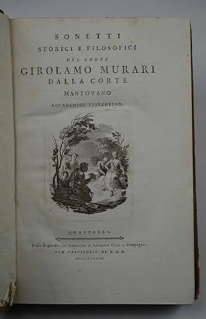 Seller image for Sonetti storici e filosofici& for sale by Studio Bibliografico Benacense
