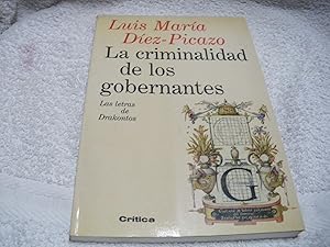 Imagen del vendedor de La Criminalidad de Los Gobernantes a la venta por Vrtigo Libros