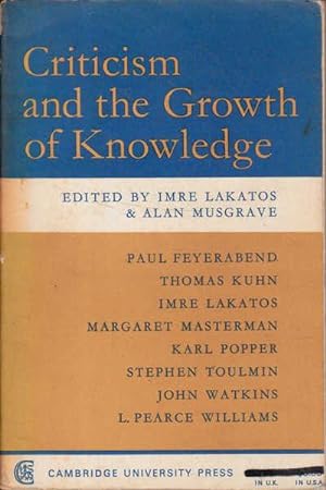 Imagen del vendedor de Criticism and the Growth of Knowledge: Proceedings of the International Colloquium in the Philosophy of Science, London, 1965, Volume 4 a la venta por Goulds Book Arcade, Sydney