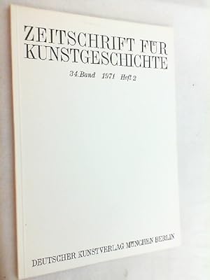 Image du vendeur pour Zeitschrift fr Kunstgeschichte; 34. Band 1971, Heft 2 mis en vente par Versandantiquariat Christian Back