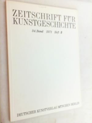 Image du vendeur pour Zeitschrift fr Kunstgeschichte; 34. Band 1971, Heft 3 mis en vente par Versandantiquariat Christian Back