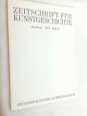 Image du vendeur pour Zeitschrift fr Kunstgeschichte; 34. Band 1971, Heft 4 mis en vente par Versandantiquariat Christian Back