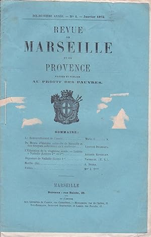 Seller image for Revue de Marseille et de Provence fonde et publie au profit des pauvres - Dix-huitime anne - Janvier 1872, n 1 for sale by Pare Yannick