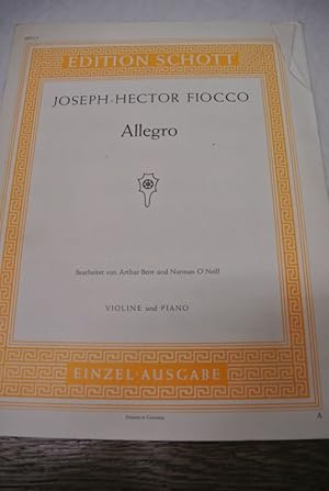 Seller image for Allegro. Violine und Piano. (= Edition Schott. Einzel-Ausgabe. Nr. 09717) for sale by Antiquariat Bookfarm