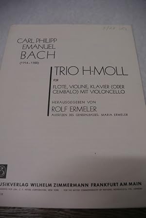 Bild des Verkufers fr Trio h-moll fr Flte, Violine, Klavier (oder Cembalo) mit Violoncello. zum Verkauf von Antiquariat Bookfarm