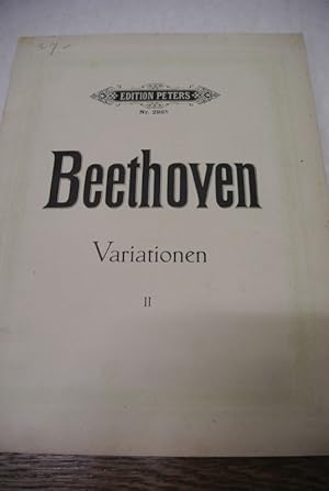 Imagen del vendedor de Beethoven. Variationen fr Klavier zu 2 Hnden. Bd. 2. (= Ed. Peters Nr. 298 b / 9702) a la venta por Antiquariat Bookfarm