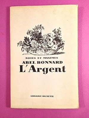 Seller image for L'argent. for sale by Librairie Girard-Talec