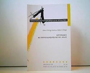 Governance als Entwicklungspolitischer Ansatz. Forschungssymposium vom 29. bis 30. September 2000...