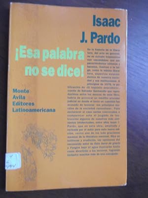 Seller image for Esa Palabra No Se Dice! for sale by Libreria Babel