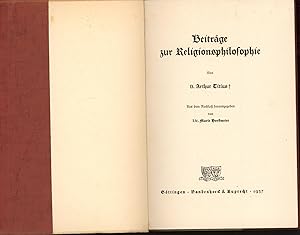 Bild des Verkufers fr Beitrge zur Religionsphilosophie.,Aus dem Nachla herausgegeben von Marie Horstmeier, zum Verkauf von Antiquariat Kastanienhof