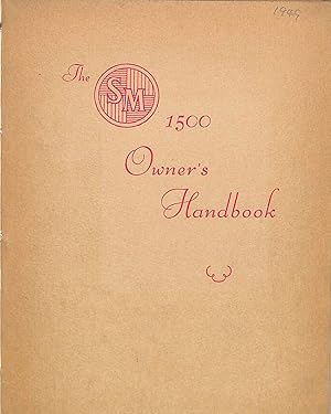 Bild des Verkufers fr The Owner's Handbook for the SM 1500 zum Verkauf von WeBuyBooks