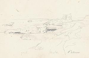 Bild des Verkufers fr Kstenstreifen bei Palermo, Sommer 1844. zum Verkauf von Galerie Joseph Fach GmbH