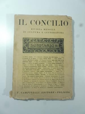 Il concilio. Rivista mensile di cultura e letteratura, n. 8-9, 15 settembre 1923