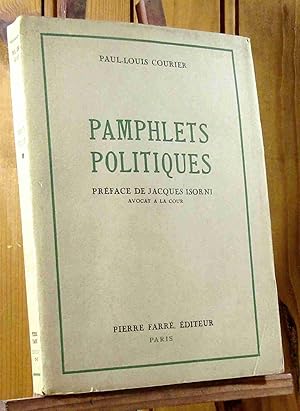 Bild des Verkufers fr PAMPHLETS POLITIQUES zum Verkauf von Livres 113