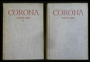 Bild des Verkufers fr Corona; viertes Jahr I und II Band; 1 Heft und 4 Heft zum Verkauf von ANTIQUARIAT Franke BRUDDENBOOKS