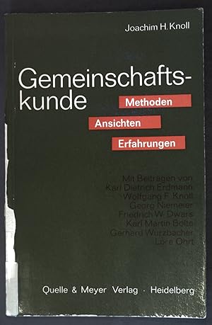 Seller image for Gemeinschaftskunde: Methoden, Ansichten, Erfahrungen. for sale by books4less (Versandantiquariat Petra Gros GmbH & Co. KG)