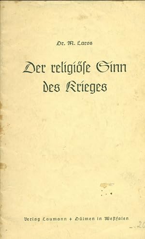 Seller image for Der religise Sinn des Krieges. for sale by Online-Buchversand  Die Eule