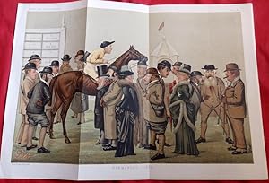 "Newmarket". Vanity Fair Lithograph. Double sized WINTER Number Plate 1885