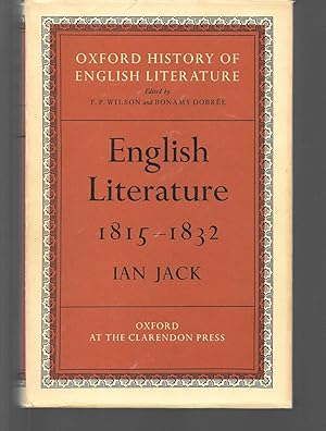 Imagen del vendedor de english literature 1815-1832 a la venta por Thomas Savage, Bookseller