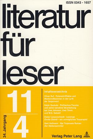 Imagen del vendedor de Literatur fr Leser (LFL). 11/3. Uwe Timm. Konstanten im epischen Werk. a la venta por Fundus-Online GbR Borkert Schwarz Zerfa