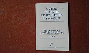 Bild des Verkufers fr Dnombrements Officiers "moyens" (III) - Varia zum Verkauf von Librairie de la Garenne