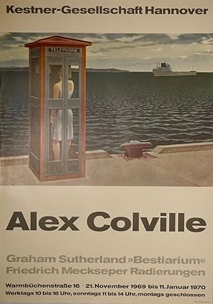 Bild des Verkufers fr Alex Colville.Ausstellungsplakat Kestner Gesellschaft 1970. zum Verkauf von Stammerjohann/Birgitta Meise