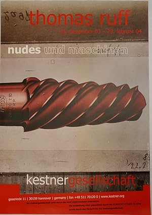 Bild des Verkufers fr thomas ruff,nudes und maschinen.Ausstellungsplakat Kestner Gesellschaft 2004 zum Verkauf von Stammerjohann/Birgitta Meise