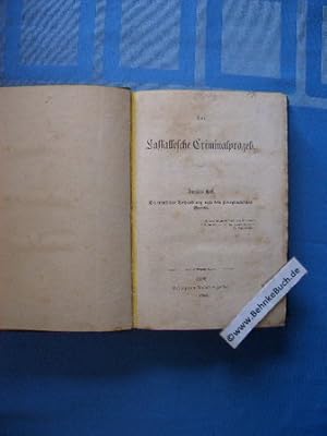 Image du vendeur pour Der Lassallesche Criminalproze. Zweites Heft: Die mndliche Verhandlung nach dem stenographischen Bericht. ber Verfassungswesen : Ein Vortrag gehalten in einem Berliner Brger-Bezirks-Verein. Ficht s politische Vermchtnis und die neuste Gegenwart : Ein Brief von F. Lassalle. Die Deutsche Arbeiterpartei. Ihre Prinzipien und ihr Programm. Macht und Recht : Offenes Sendeschreiben. Hochverraths-Proze wider F. Lassalle vor dem Staats-Gerichts-Hofe zu Berlin am 12. Mrz 1864. Protokoll der Generalversammlung des Allgemeinen deutschen Arbeiter Vereins zu Berlin vom 22. bis 25. Mai 1872. (Mehrere Texte in einem Band). mis en vente par Antiquariat BehnkeBuch