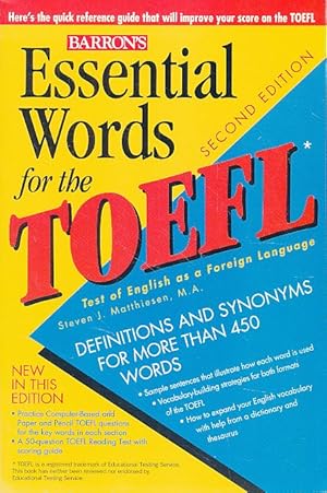 Seller image for Barron's Essential words for the TOEFL. Test of English as a foreign language. for sale by Fundus-Online GbR Borkert Schwarz Zerfa