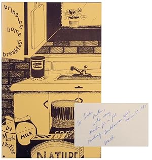Imagen del vendedor de Bringing Home Breakfast and Other Poems (Signed First Edition) a la venta por Jeff Hirsch Books, ABAA