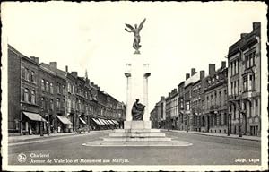 Seller image for Ansichtskarte / Postkarte Charleroi Wallonien Hennegau, Avenue de Waterloo et Monument aux Martyrs for sale by akpool GmbH
