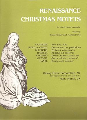 Bild des Verkufers fr Renaissance Christmas Motets for Mixed Voices A Cappella zum Verkauf von Snow Crane Media