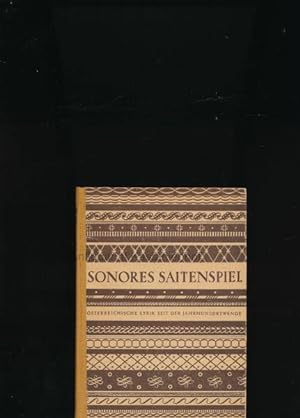 Seller image for Sonores Saitenspiel,sterreichische Lyrik seit der Jahrhundertwende for sale by Antiquariat Kastanienhof