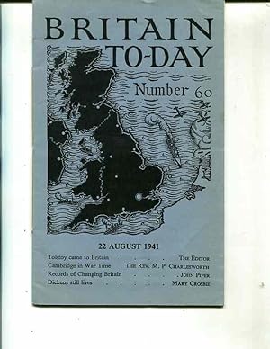 Image du vendeur pour Britain To-Day Number 60, 22 August 1941 mis en vente par Orca Knowledge Systems, Inc.