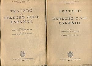 TRADO DE DERECHO CIVIL ESPAÑOL. TOMO II DERECHO DE FAMILIA. VOL.I TEORIA GENERAL DEL MATRIMONIO. ...