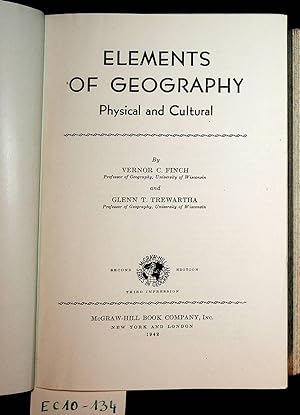 Imagen del vendedor de Elements of Geography., Physical and Cultural. a la venta por ANTIQUARIAT.WIEN Fine Books & Prints