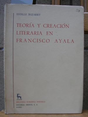 Bild des Verkufers fr TEORIA Y CREACION LITERARIA EN FRANCISCO AYALA zum Verkauf von LLIBRES del SENDERI