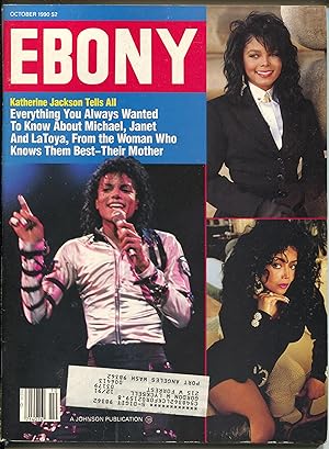 Seller image for Ebony 10/1990-Michael, Janet & LaToya Jackson cover-The Blues-FN for sale by DTA Collectibles