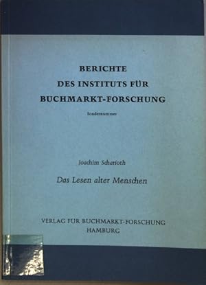 Seller image for Das Lesen alter Menschen. Berichte des Instituts fr Buchmarkt-Forschung: Sondernummer; for sale by books4less (Versandantiquariat Petra Gros GmbH & Co. KG)