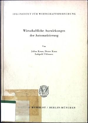 Bild des Verkufers fr Wirtschaftliche Auswirkungen der Automatisierung zum Verkauf von books4less (Versandantiquariat Petra Gros GmbH & Co. KG)