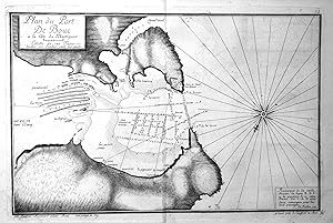 Bild des Verkufers fr Plan du Port de Bouc a la Cote du Martigues" - Port-de-Bouc Martigues port map carte Karte zum Verkauf von Antiquariat Steffen Vlkel GmbH