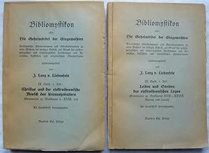 Bild des Verkäufers für Bibliomystikon 9. Band Teil 1 und 2, IV. Die Geheimbibel der Eingeweihten zum Verkauf von Versandantiquariat Guba