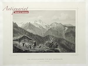 "Der Grossglockner von der Pasterze".- Aus A. Ruthner: Das Kaiserthum Oesterreich.