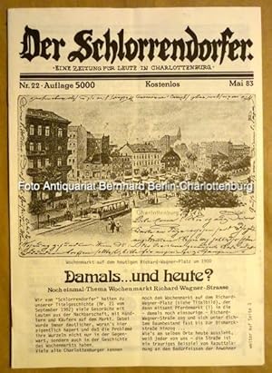 Bild des Verkufers fr Der Schlorrendorfer. Eine Zeitung fr Leute in Charlottenburg (Nr. 22 Mai 83); einzelne Ausgabe zum Verkauf von Antiquariat Bernhard