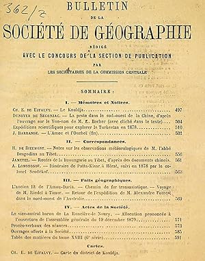 Bulletin de la Société de Géographie rédigé avec le concours de la section de publication. Juille...
