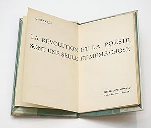 Image du vendeur pour La Rvolution et la posie sont une mme chose mis en vente par Librairie-Galerie Emmanuel Hutin