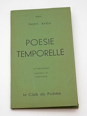 Image du vendeur pour Posie temporelle mis en vente par Librairie-Galerie Emmanuel Hutin